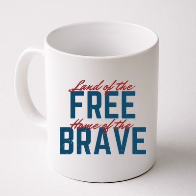 Land Of The Free Home Of The Brave Vintage Mug