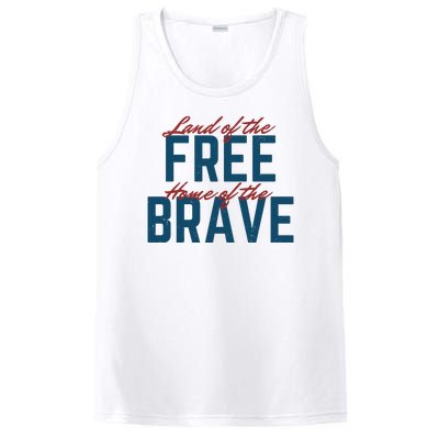 Land Of The Free Home Of The Brave Vintage PosiCharge Competitor Tank