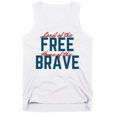 Land Of The Free Home Of The Brave Vintage Tank Top