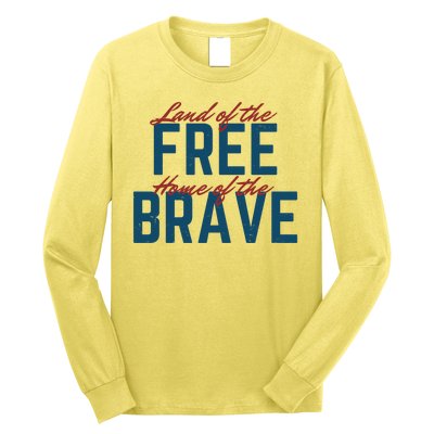 Land Of The Free Home Of The Brave Vintage Long Sleeve Shirt