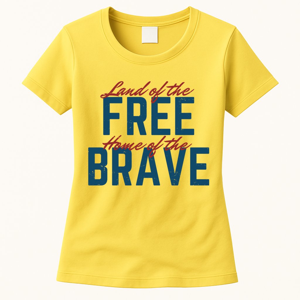 Land Of The Free Home Of The Brave Vintage Womens T-Shirt
