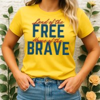 Land Of The Free Home Of The Brave Vintage Womens T-Shirt