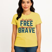 Land Of The Free Home Of The Brave Vintage Womens T-Shirt