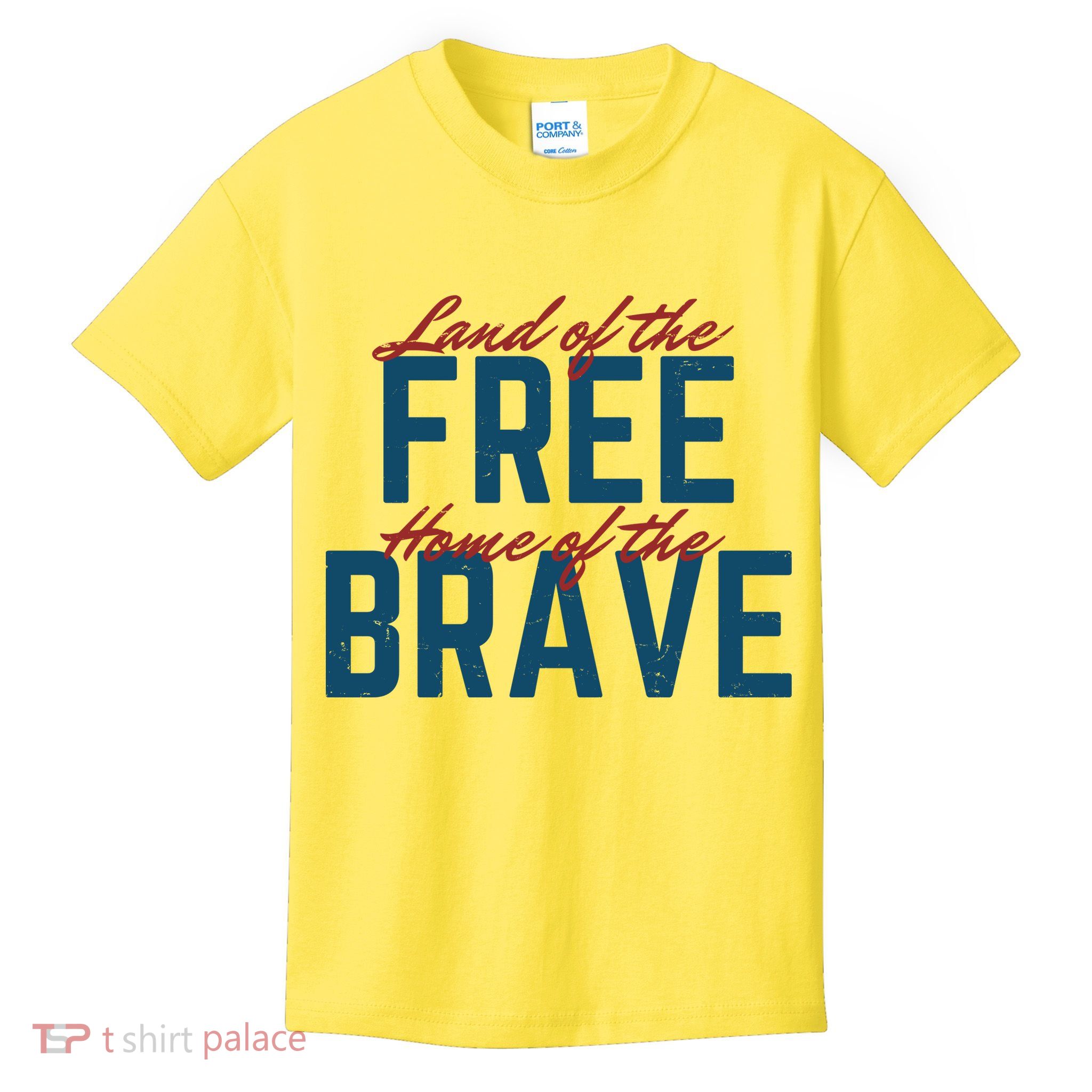 Land Of The Free Home Of The Brave Vintage Kids T-Shirt
