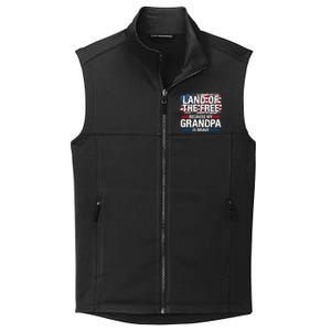 Land Of The Free Because My Grandpa Is Brave Veteran Army Collective Smooth Fleece Vest