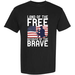 Land Of The Free Because Of The Brave Memorial Day Funny Gift Garment-Dyed Heavyweight T-Shirt