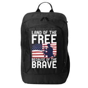 Land Of The Free Because Of The Brave Memorial Day Funny Gift City Backpack