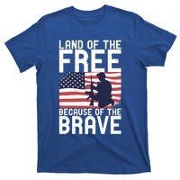 Land Of The Free Because Of The Brave Memorial Day Funny Gift T-Shirt