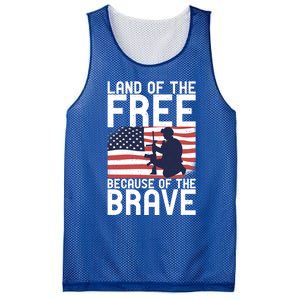 Land Of The Free Because Of The Brave Memorial Day Funny Gift Mesh Reversible Basketball Jersey Tank