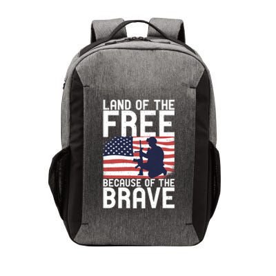 Land Of The Free Because Of The Brave Memorial Day Funny Gift Vector Backpack