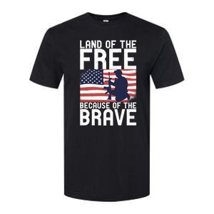 Land Of The Free Because Of The Brave Memorial Day Funny Gift Softstyle CVC T-Shirt