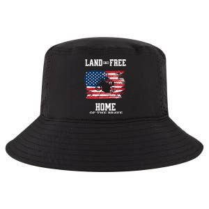 Land Of The Free Home Of The Brave - American Football Pride Cool Comfort Performance Bucket Hat