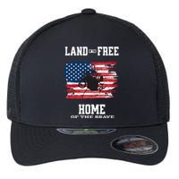 Land Of The Free Home Of The Brave - American Football Pride Flexfit Unipanel Trucker Cap