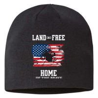 Land Of The Free Home Of The Brave - American Football Pride Sustainable Beanie