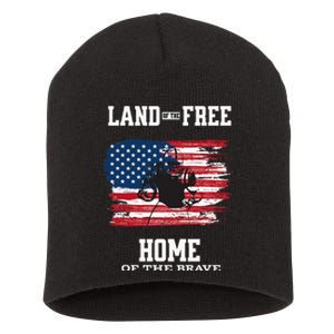 Land Of The Free Home Of The Brave - American Football Pride Short Acrylic Beanie