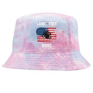 Land Of The Free Home Of The Brave - American Football Pride Tie-Dyed Bucket Hat