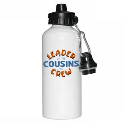 Leader Of The Cousin Crew Best Big Cousin Crew Gift Aluminum Water Bottle