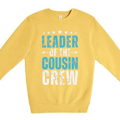 Leader Of The Cousin Crew 2024 Family Matching Premium Crewneck Sweatshirt