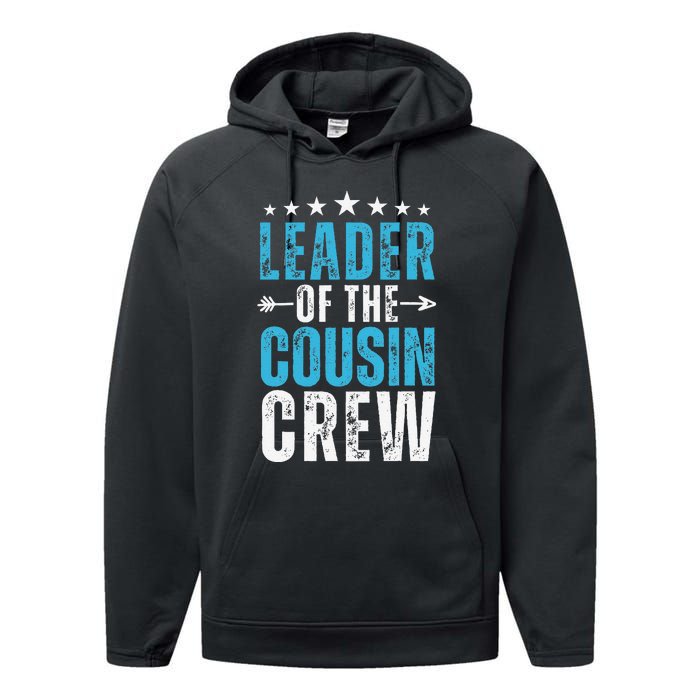 Leader Of The Cousin Crew 2024 Family Matching Performance Fleece Hoodie