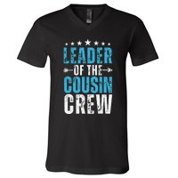 Leader Of The Cousin Crew 2024 Family Matching V-Neck T-Shirt