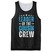 Leader Of The Cousin Crew 2024 Family Matching Mesh Reversible Basketball Jersey Tank