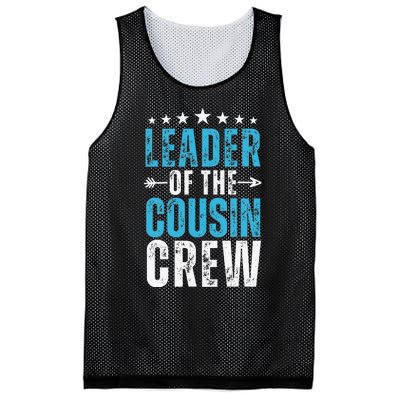 Leader Of The Cousin Crew 2024 Family Matching Mesh Reversible Basketball Jersey Tank