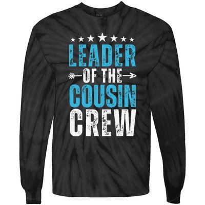 Leader Of The Cousin Crew 2024 Family Matching Tie-Dye Long Sleeve Shirt