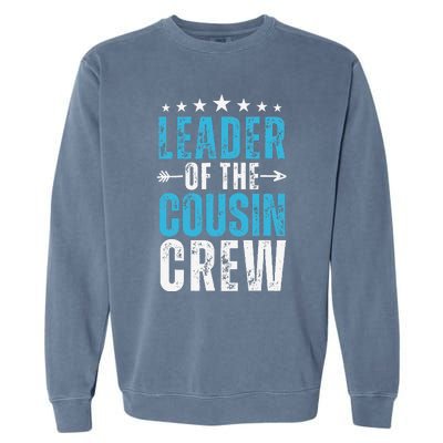 Leader Of The Cousin Crew 2024 Family Matching Garment-Dyed Sweatshirt