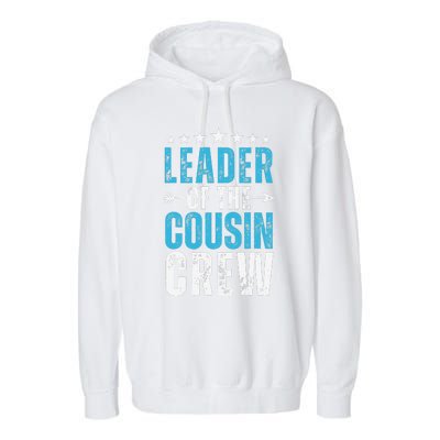 Leader Of The Cousin Crew 2024 Family Matching Garment-Dyed Fleece Hoodie