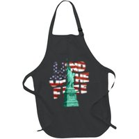 Land Of The Free Statue Of Liberty American Flag Apron