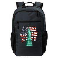 Land Of The Free Statue Of Liberty American Flag Backpack