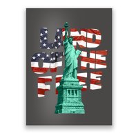 Land Of The Free Statue Of Liberty American Flag Poster