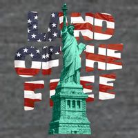 Land Of The Free Statue Of Liberty American Flag Baby Bodysuit