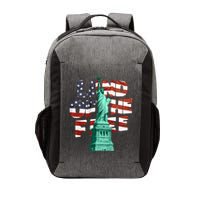 Land Of The Free Statue Of Liberty American Flag Vector Backpack