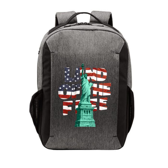 Land Of The Free Statue Of Liberty American Flag Vector Backpack