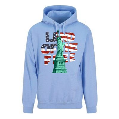 Land Of The Free Statue Of Liberty American Flag Unisex Surf Hoodie