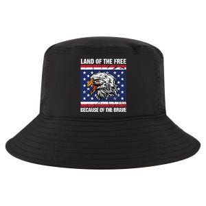 Land Of The Free Because Of The Brave Patriotic Gift Meaningful Gift Cool Comfort Performance Bucket Hat