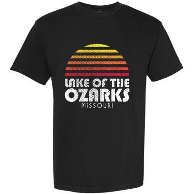 Lake Of The Ozarks Ms Retro Vintage Style Sunset Garment-Dyed Heavyweight T-Shirt