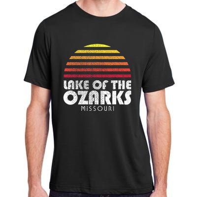 Lake Of The Ozarks Ms Retro Vintage Style Sunset Adult ChromaSoft Performance T-Shirt