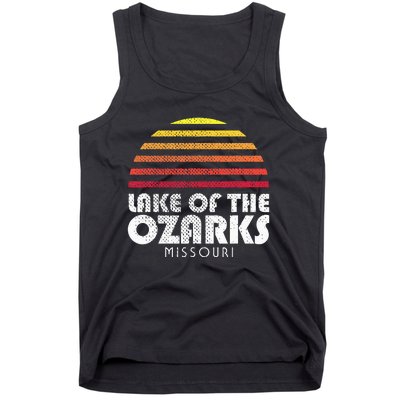 Lake Of The Ozarks Ms Retro Vintage Style Sunset Tank Top