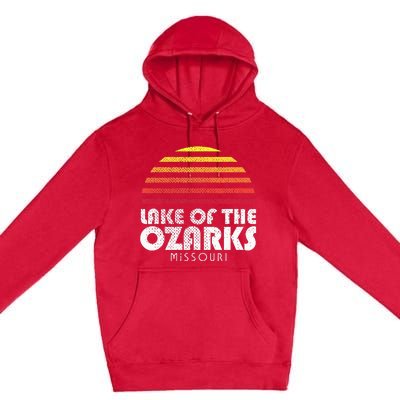 Lake Of The Ozarks Ms Retro Vintage Style Sunset Premium Pullover Hoodie