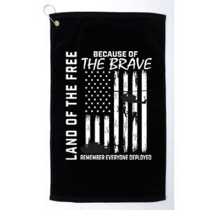 Land Of The Free Because Of The Brave Red Gift Friday Flag Cool Gift Platinum Collection Golf Towel