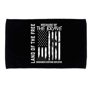 Land Of The Free Because Of The Brave Red Gift Friday Flag Cool Gift Microfiber Hand Towel