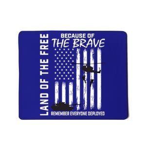 Land Of The Free Because Of The Brave Red Gift Friday Flag Cool Gift Mousepad