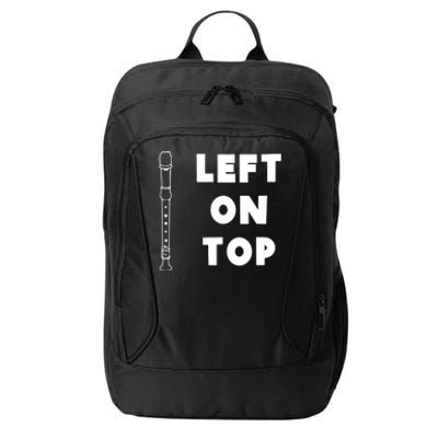 Left On Top Recorder Music Teacher City Backpack