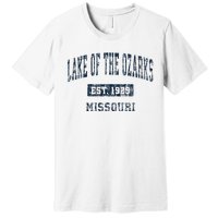 Lake Of The Ozarks Missouri Mo Vintage Sports Design Premium T-Shirt