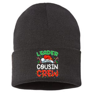 Leader Of The Cousin Crew Christmas Family Matching Xmas Sustainable Knit Beanie