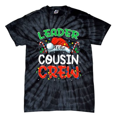 Leader Of The Cousin Crew Christmas Family Matching Xmas Tie-Dye T-Shirt