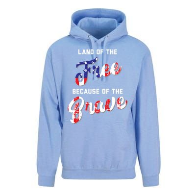 Land Of The Free Because Of The Brave Gift Unisex Surf Hoodie