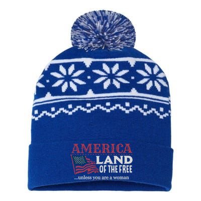 Land Of The Free Unless You're A Gift USA-Made Snowflake Beanie